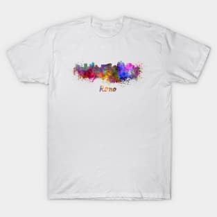 Reno skyline in watercolor T-Shirt